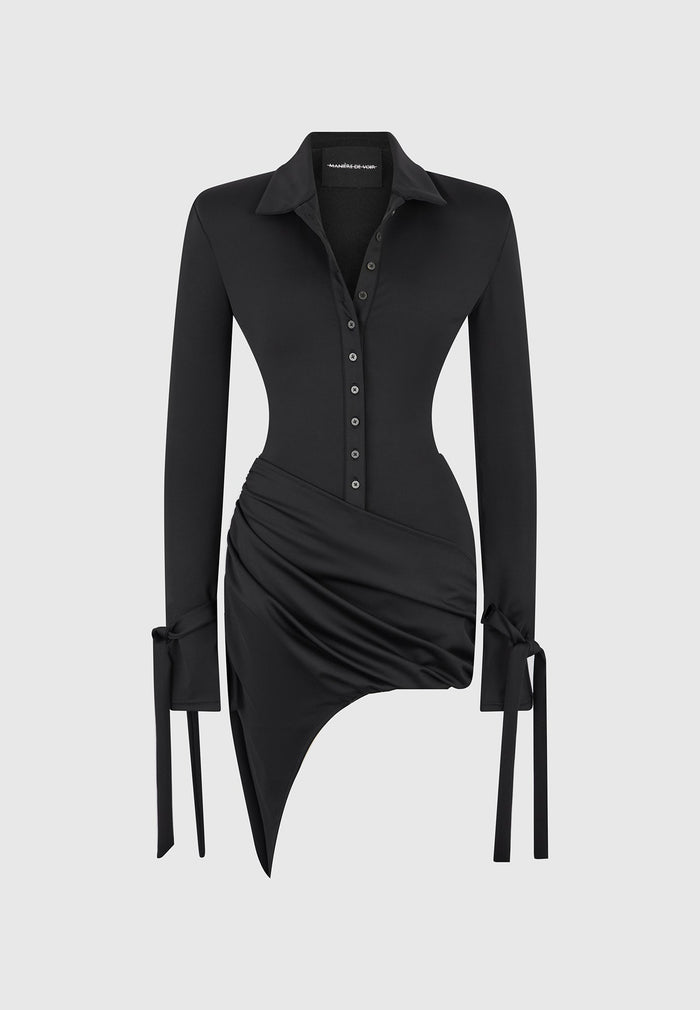 diane-draped-asymmetric-mini-dress-black