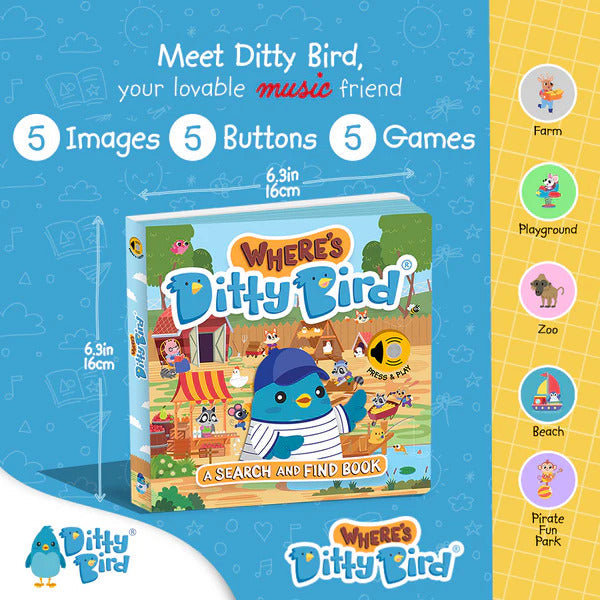 Ditty Bird: Where's Ditty Bird Search and Find Book
