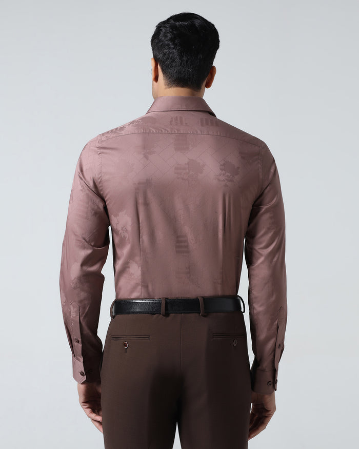 Dusty Pink Jacquard Shirt - Ramen