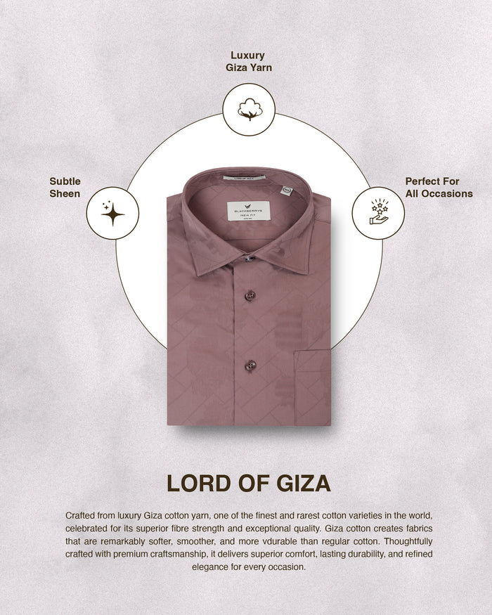 Dusty Pink Jacquard Shirt - Ramen