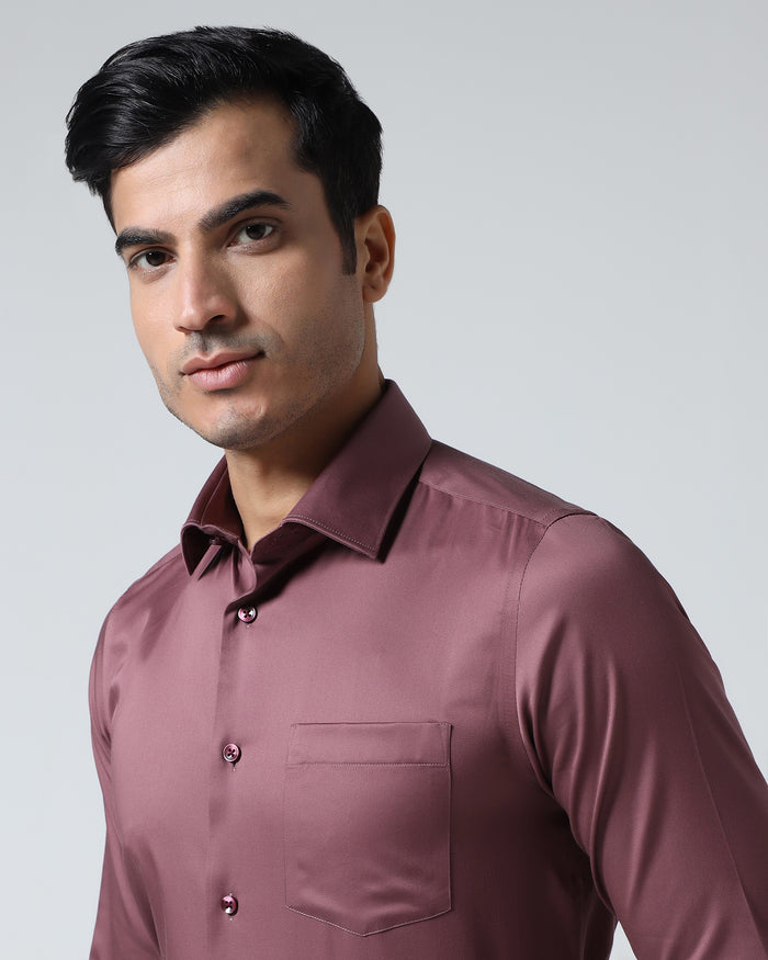 Dusty Pink Unwrinkle Solid Shirt - Sylvia