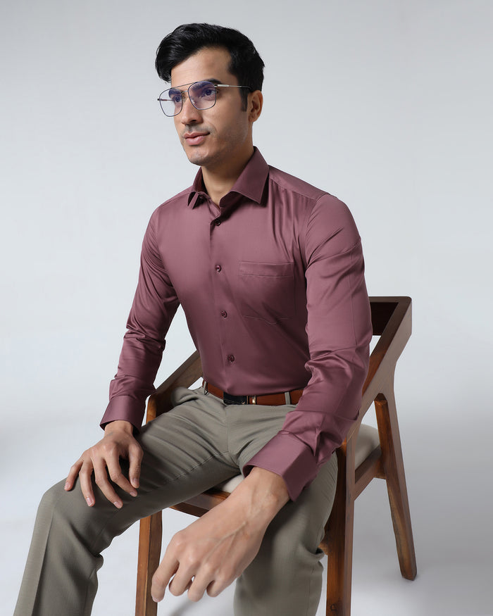 Dusty Pink Unwrinkle Solid Shirt - Sylvia