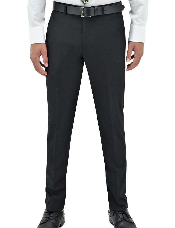Edward 106 Charcoal Australian Merino Wool Suit Trouser
