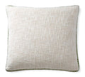 Elegant Ivory Basketweave Pillow 20x20 with insert