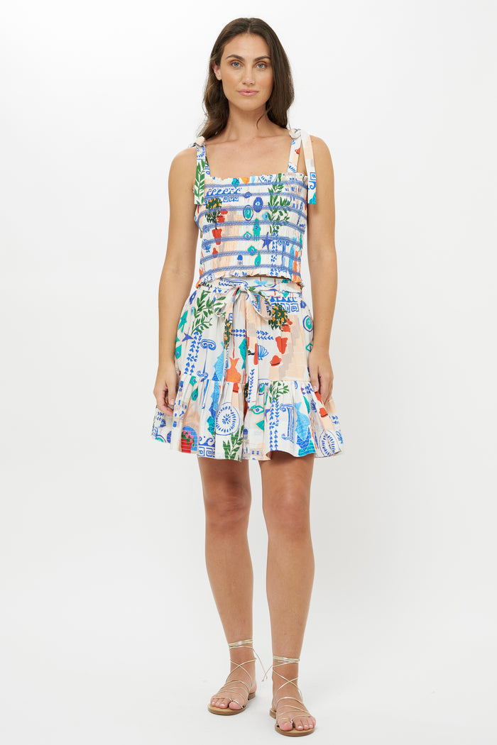Ella Top- Corfu Blue