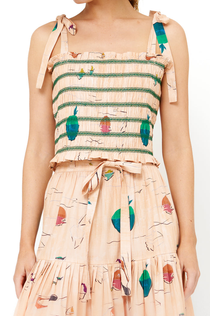 Ella Top- Dip Green