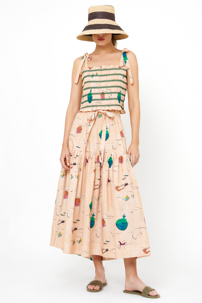 Ella Top- Dip Green