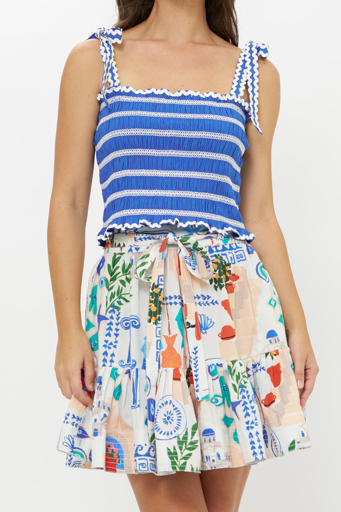 Ella Top- Paros Cobalt