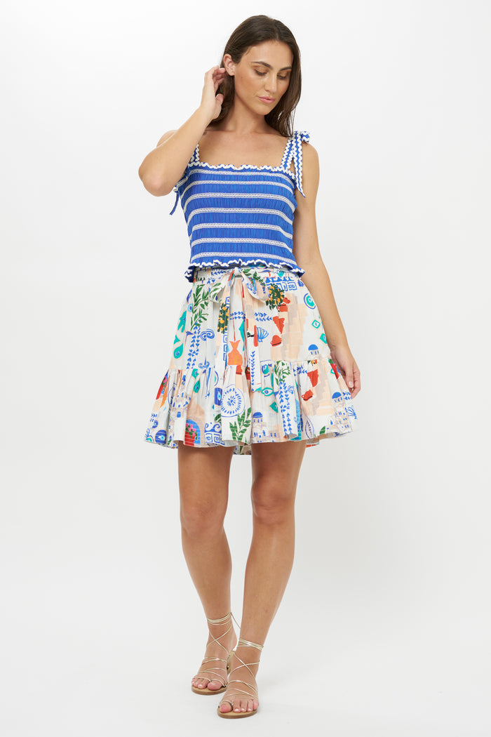 Ella Top- Paros Cobalt