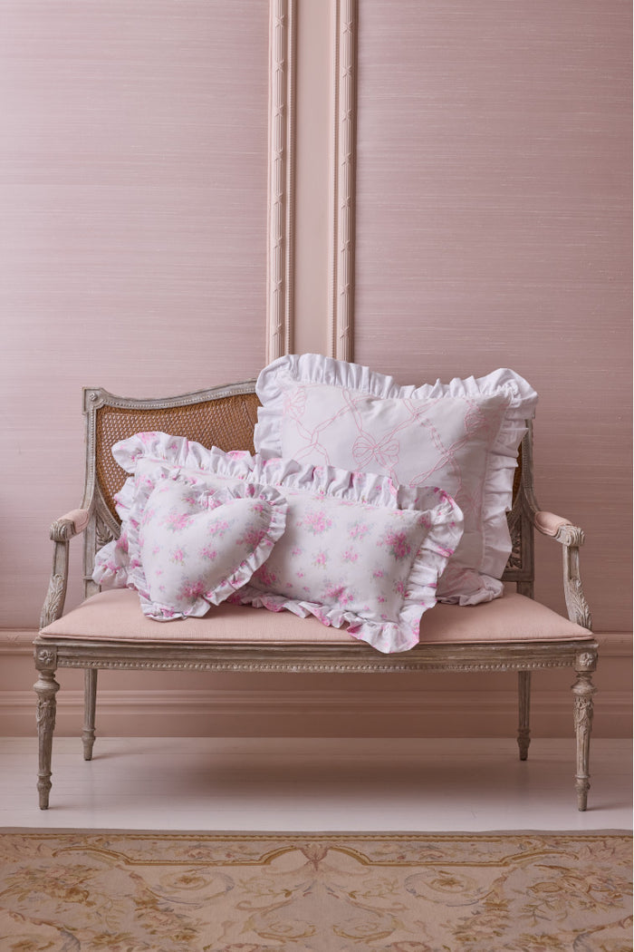 Embroidered Ruffle Euro Pillow