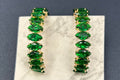 Emerald Crystal Hoops