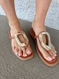 designer dupe gold sandal