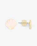 Enamel and Pearl Shell Studs