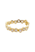 Erin Wachs Large Heart Stretch Bracelet - GOLD