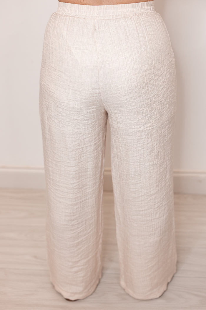light beige linen beachy pants