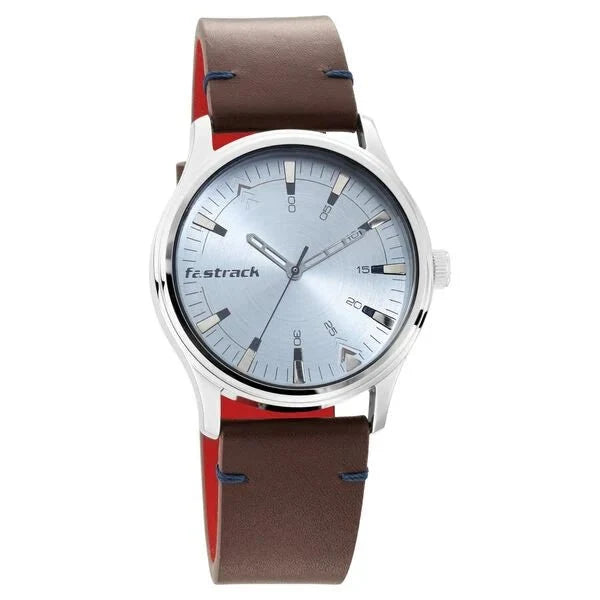 Fastrack I Love Me Quartz Analog Blue Dial Leather Strap Watch for Guys - Ashoka Watch Company