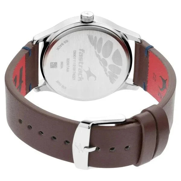 Fastrack I Love Me Quartz Analog Blue Dial Leather Strap Watch for Guys - Ashoka Watch Company