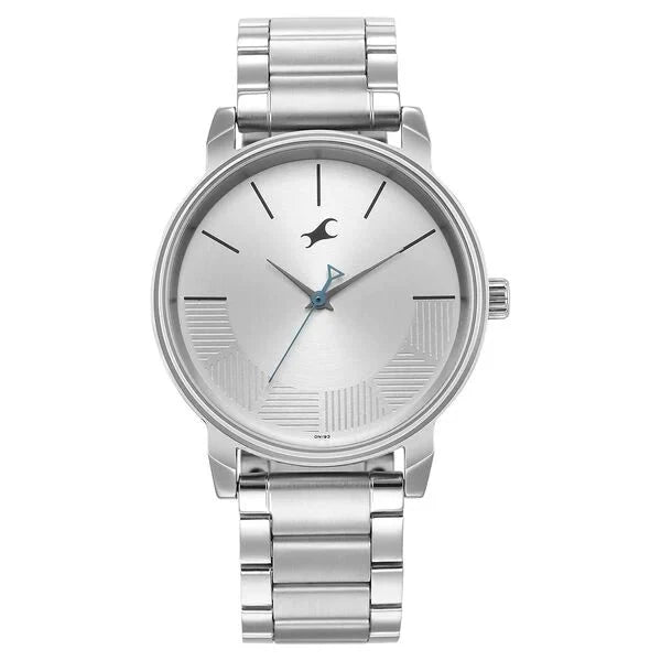 Fastrack Stunners Quartz Analog Silver Dial Metal Strap Watch for Guys - Ashoka Watch Company