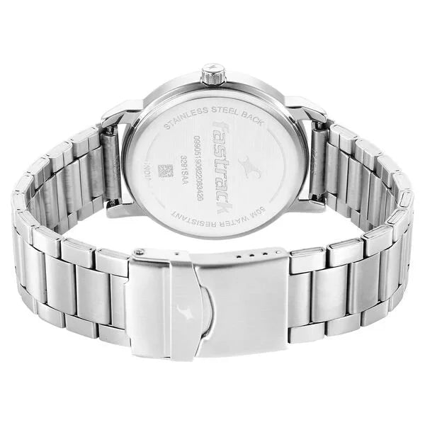 Fastrack Stunners Quartz Analog Silver Dial Metal Strap Watch for Guys - Ashoka Watch Company