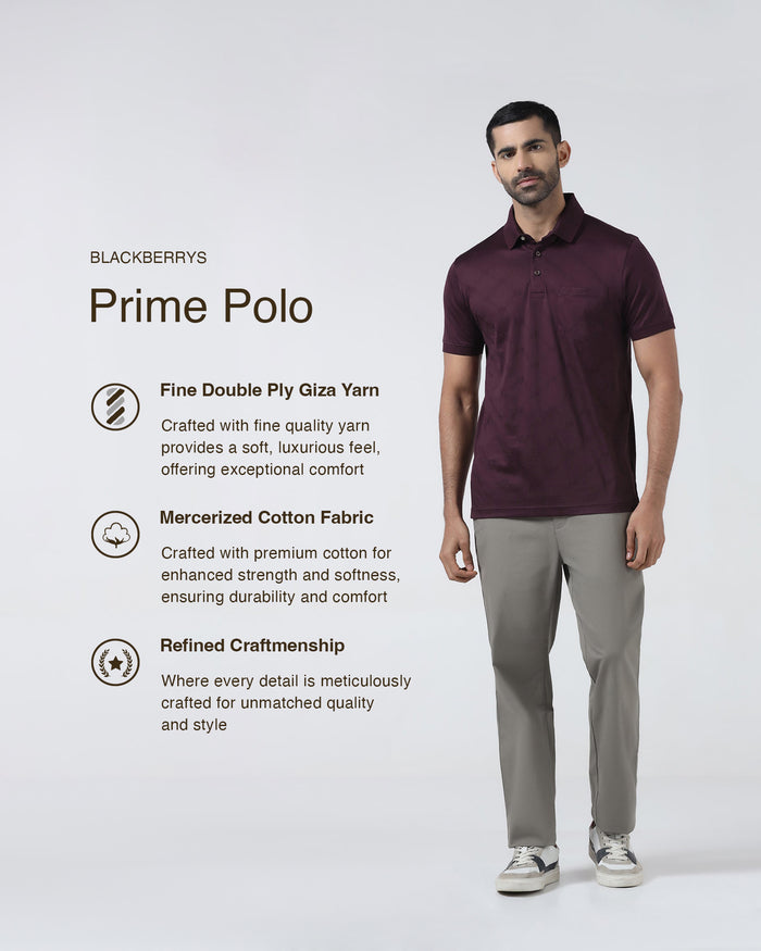 Fig Textured Polo - Full