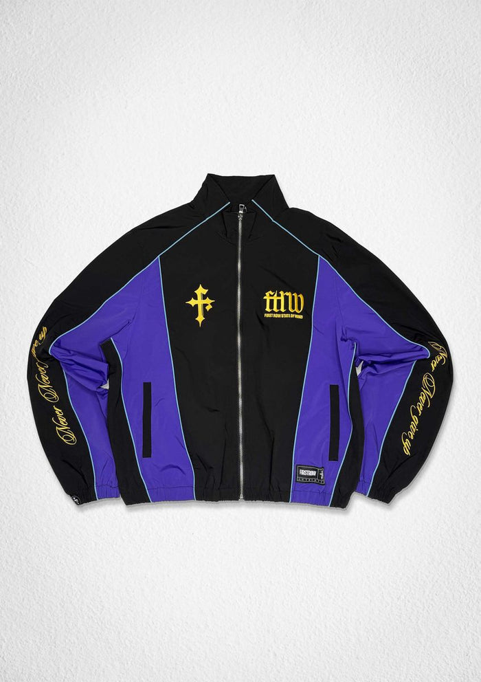 First Row - FRJ3022 Club Track Jkt (purple/blk)