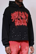 First Row -WAKE UP AND BE FIERCE STUD CROP HOODIE - Clique Apparel