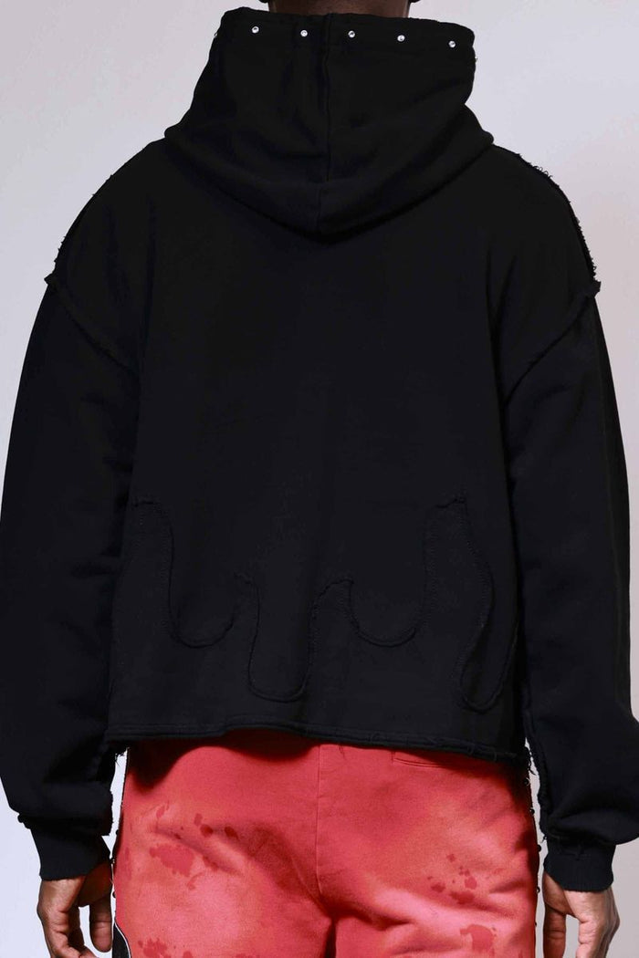 First Row -WAKE UP AND BE FIERCE STUD CROP HOODIE - Clique Apparel