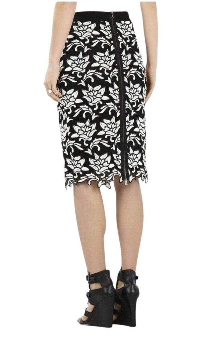 BCBGMAXAZRIA Floral Hem Pencil Skirt - Runway Catalog