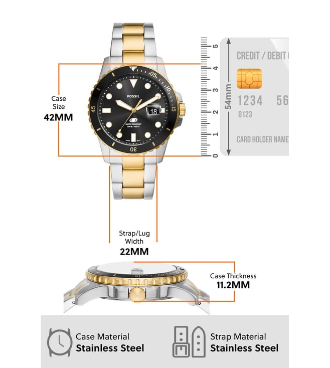 Fossil
FS6031 Dive Analog Watch for Men - Ashoka Watch Company