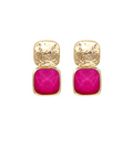 gold fuchsia earrings