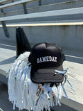 gameday black trucker hat