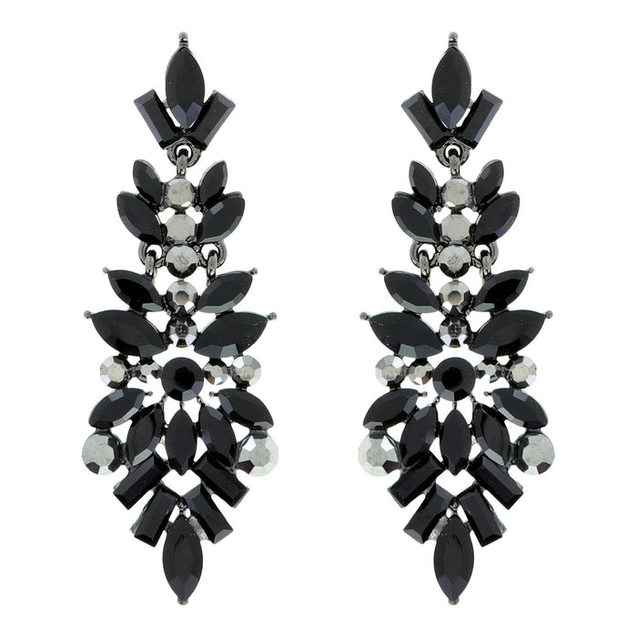 Gemstone Cluster Chandelier Earrings