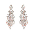 Gemstone Cluster Chandelier Earrings