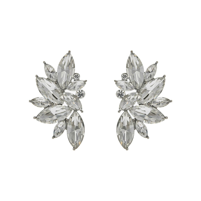 Gemstone Cluster Evening Post Earrings