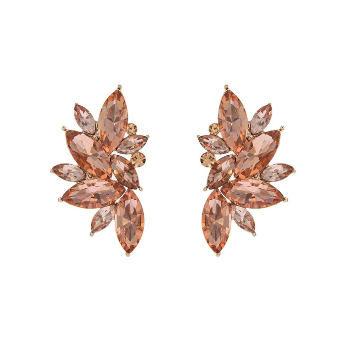 Gemstone Cluster Evening Post Earrings