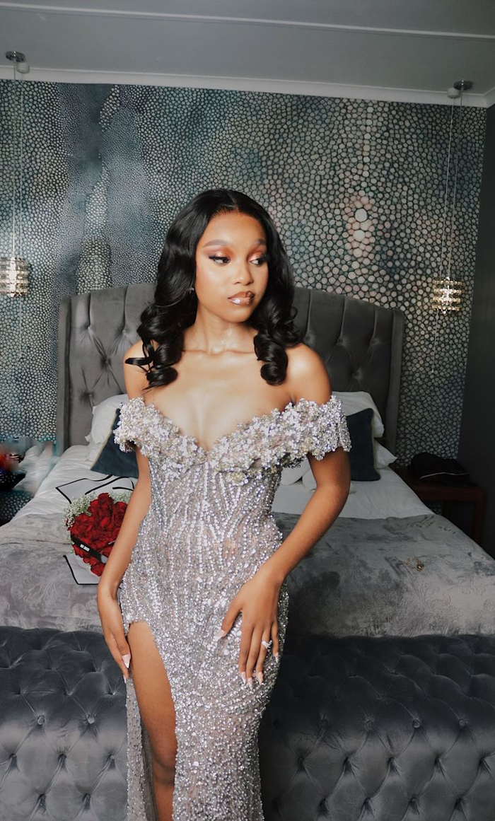 Glitter Sequins Mermaid Prom Dresses Customized Sexy Slit Evening Gown Off Shoulder Aso Ebi Rhinestones Crystals