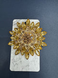 Gold Floral Statement Brooch