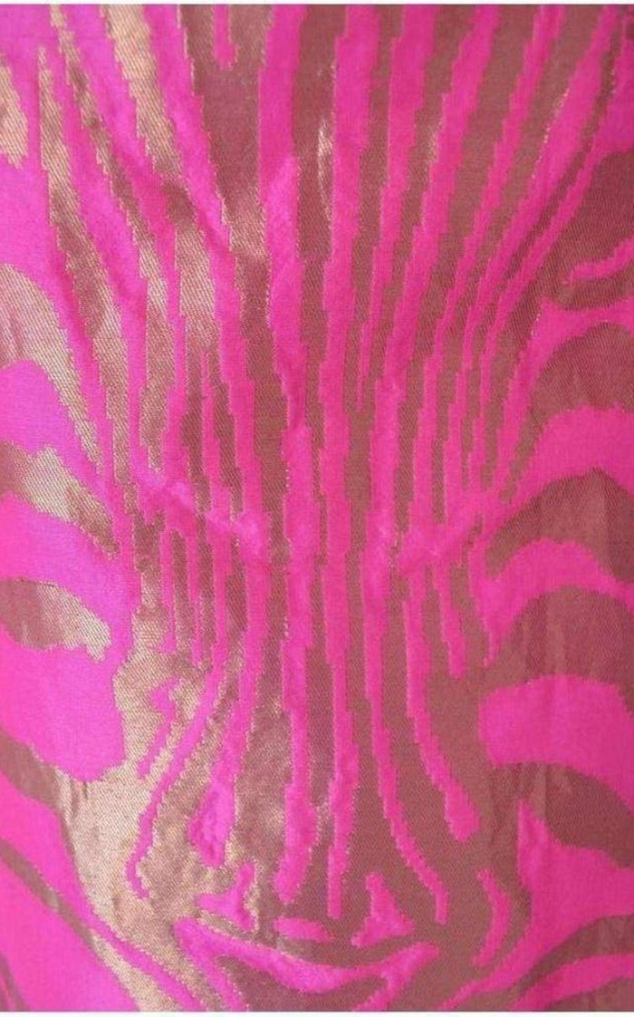 Manish Arora Gold Tiger Print Open Back Silk Dress - Runway Catalog