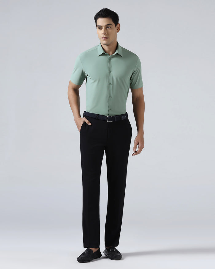 Green Half Sleeve TechPro Solid Shirt - Kanon