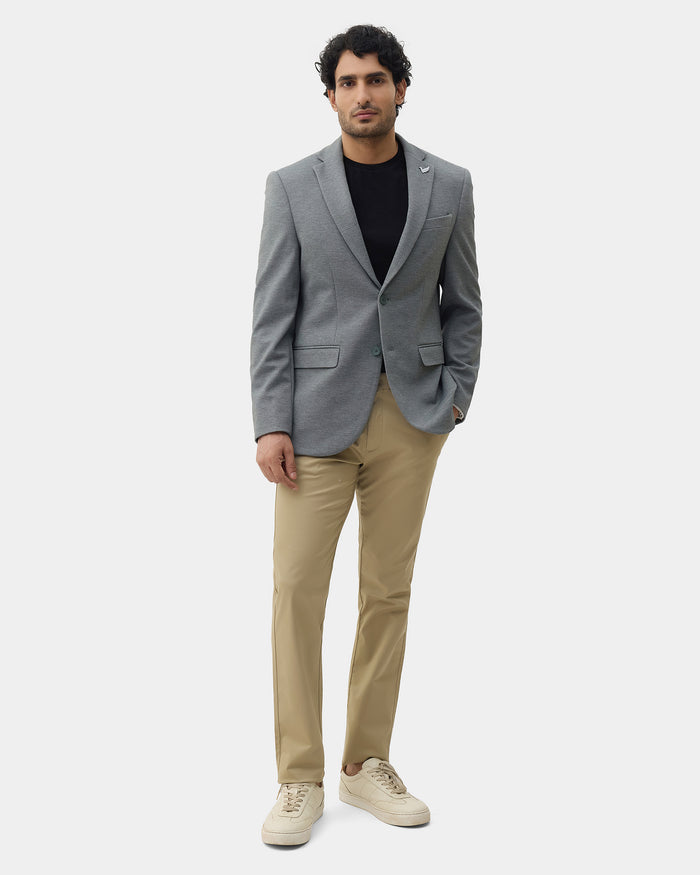 Green Textured Blazer - Celebo