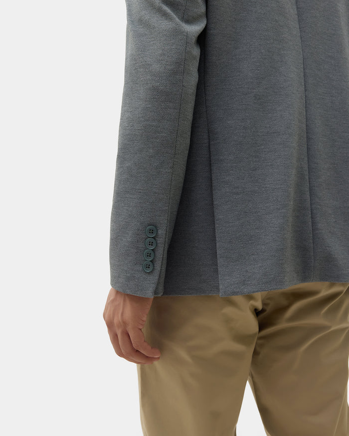 Green Textured Blazer - Celebo