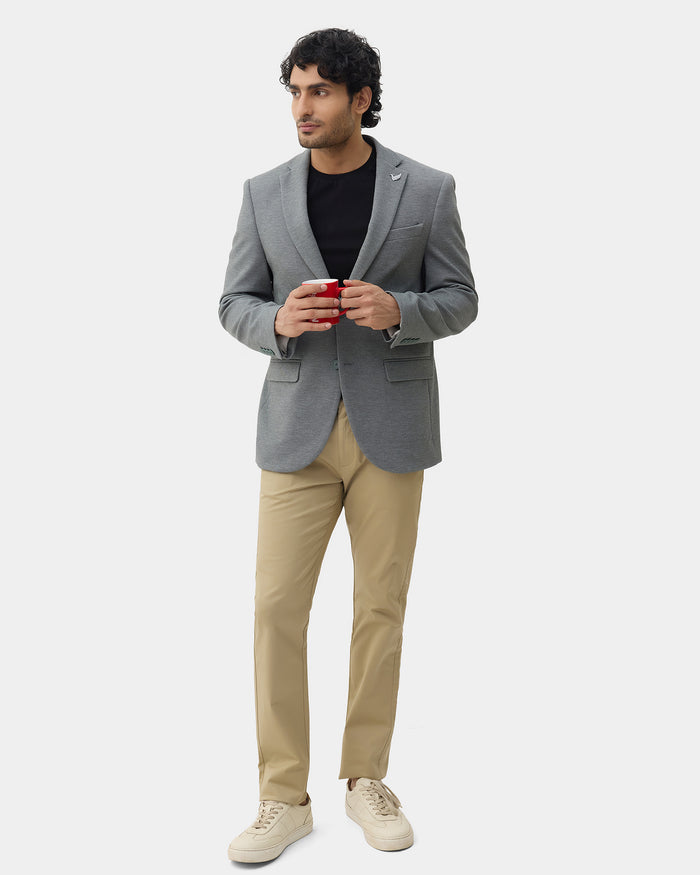 Green Textured Blazer - Celebo