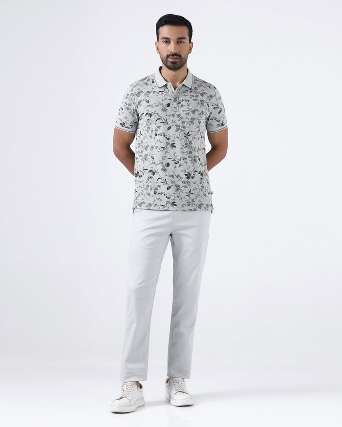 Grey Printed Polo - Neru