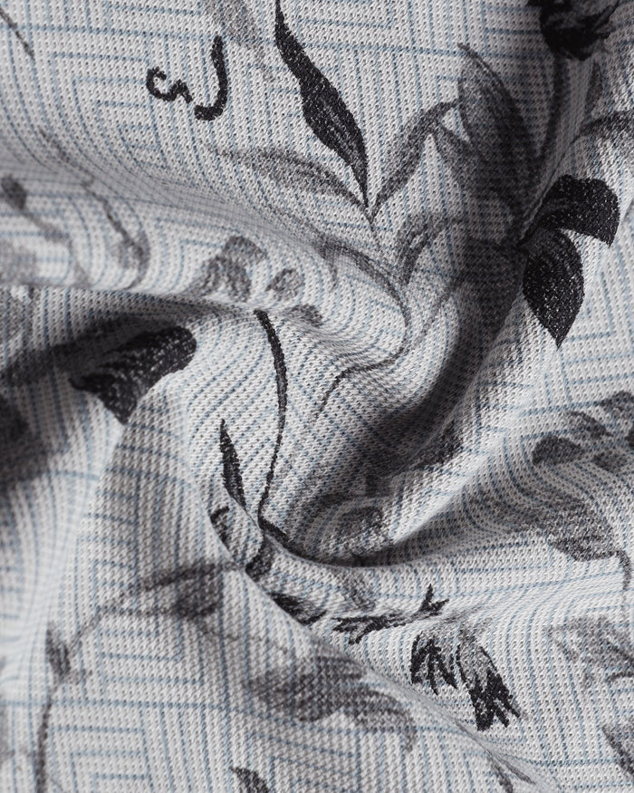 Grey Printed Polo - Neru