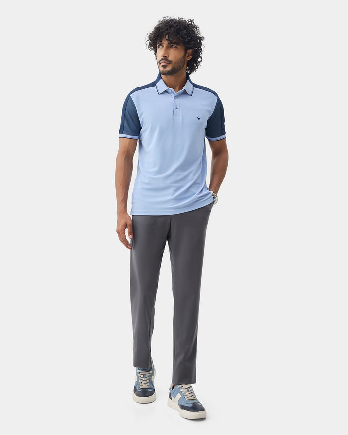 Grey Solid Trouser - Oak