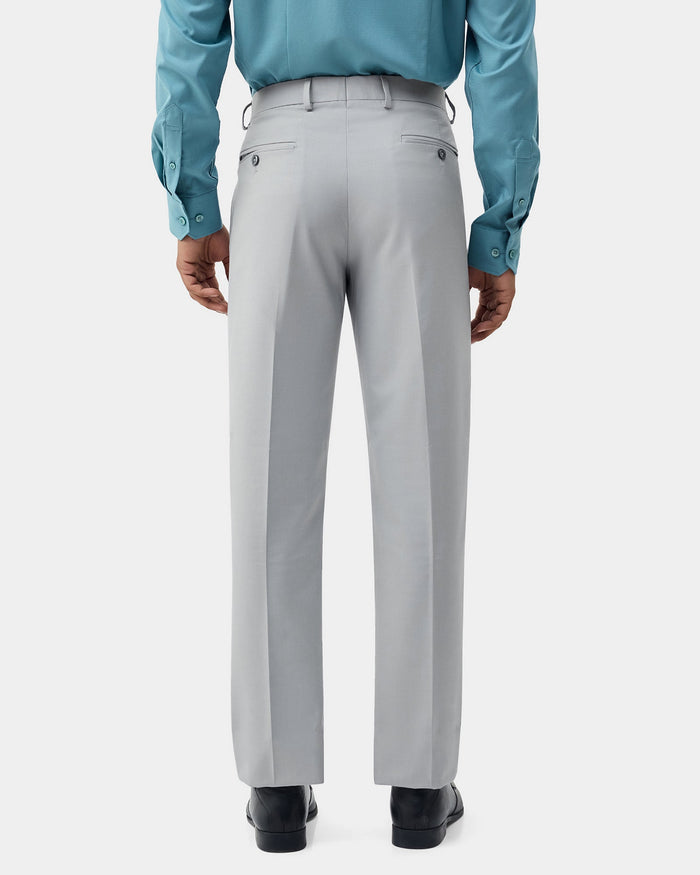 Grey Solid Trouser - Tudor