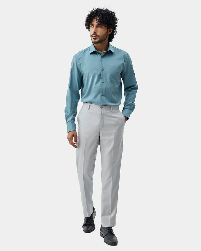 Grey Solid Trouser - Tudor