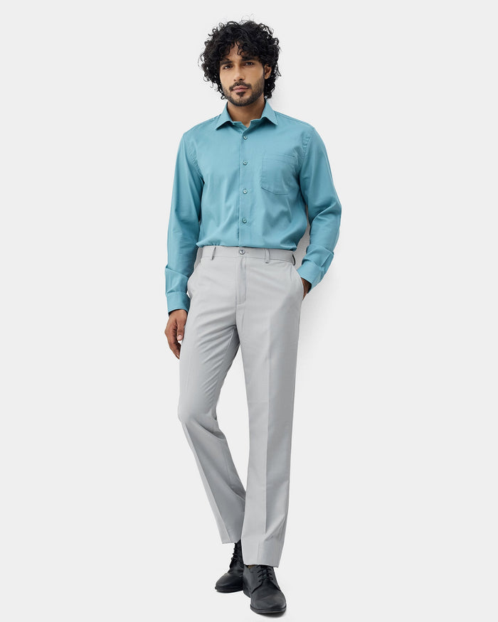 Grey Solid Trouser - Tudor