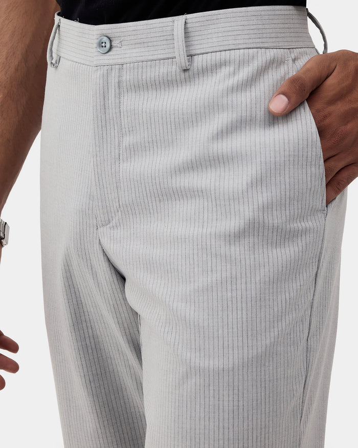 Grey Stripe Trouser - Ebel
