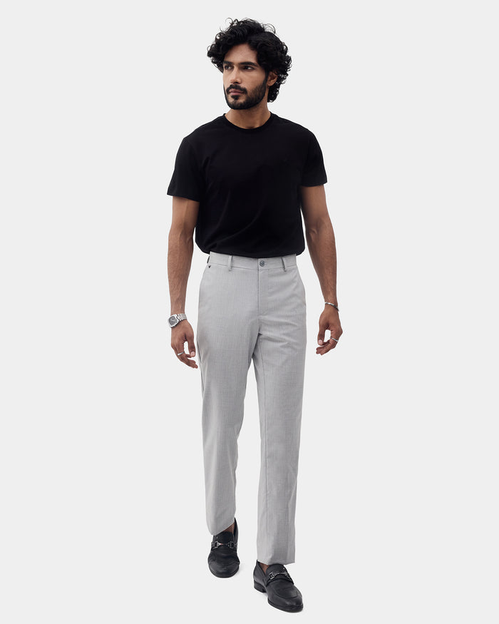 Grey Stripe Trouser - Ebel